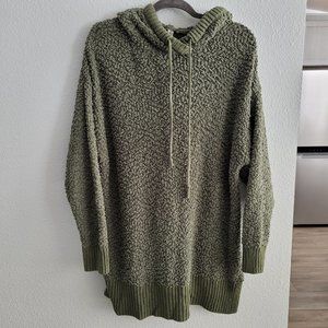 Zenana XL Olive Green Popcorn Knit Hoodie Perfect Condition
